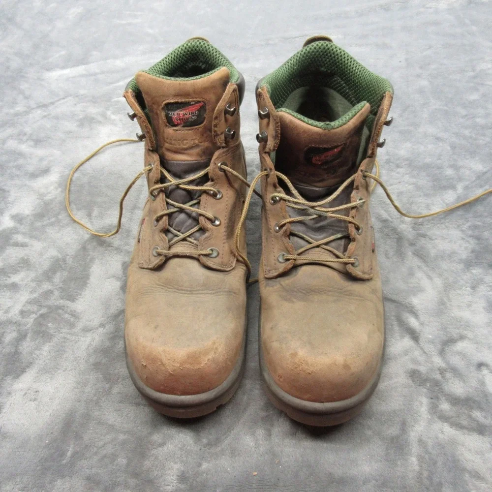 Red Wing Men 14D Boots Brown King Safety Toe Non Metallic Waterproof 2240 Rugged